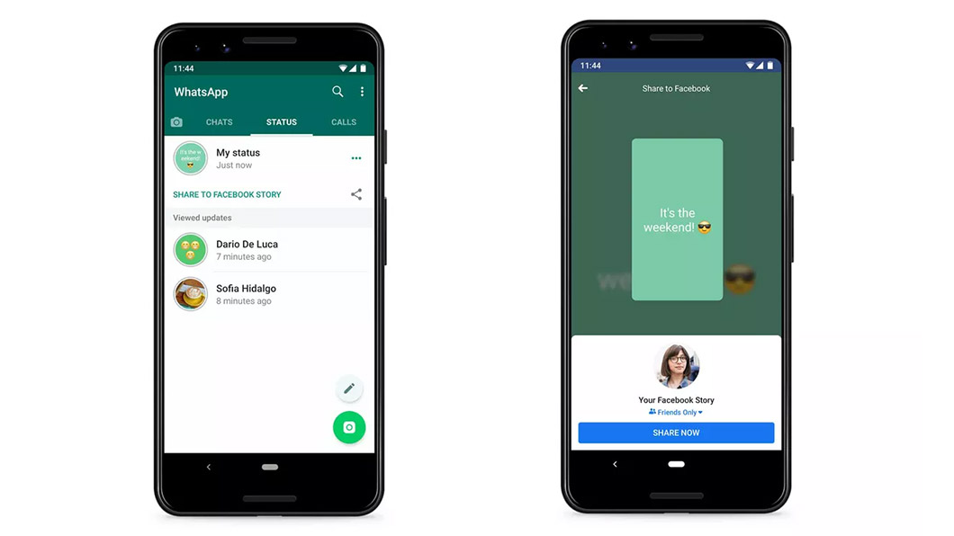 configurar status do WhatsApp com stories do Instagram