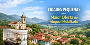 Pequena cidade em área montanhosa com casas coloridas e igreja, paisagem serena