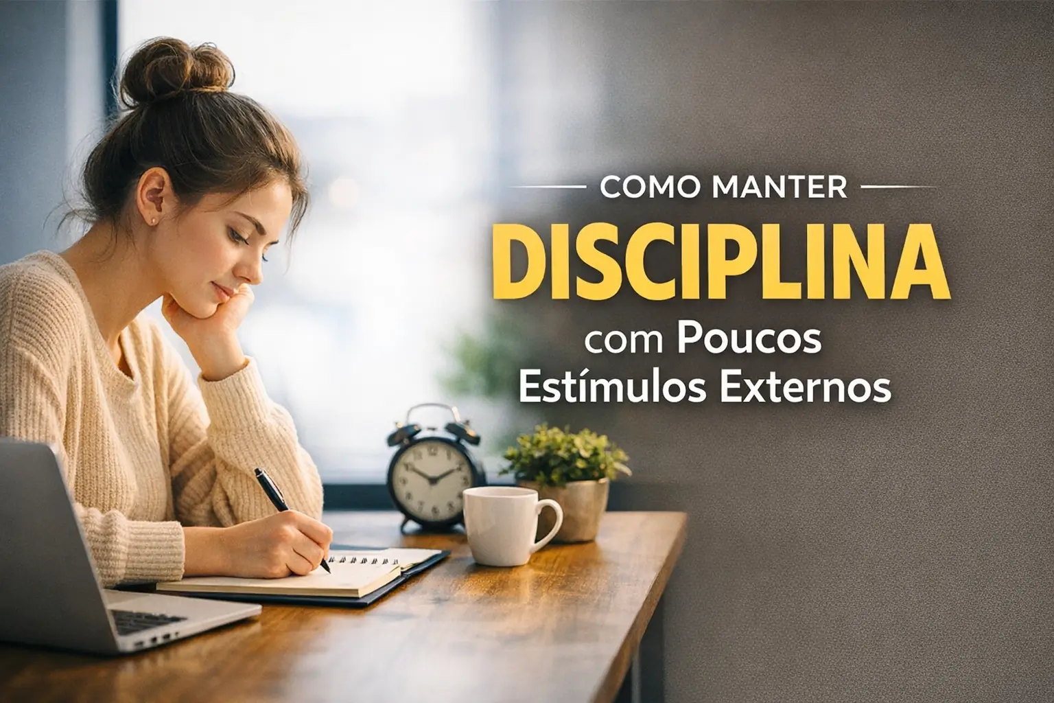 Mulher escreve em caderno sobre educação financeira com foco em disciplina em 2026