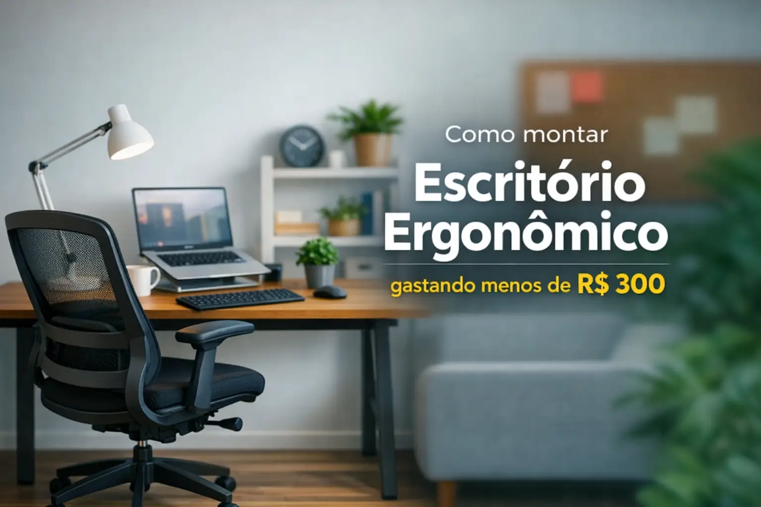 Como montar escritório ergonômico gastando menos de R$ 300.